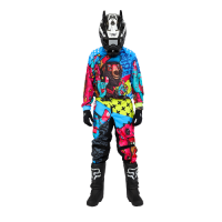 Grom Штаны кроссовые Fatbear LimeBlue в Ростове-на-Дону
