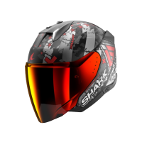 Shark Шлем Skwal I3 Jet Hellcat Mat Black/Chrome/Red в Ростове-на-Дону