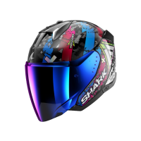 Shark Шлем Skwal I3 Jet Hellcat Black/Chrome/Blue в Ростове-на-Дону