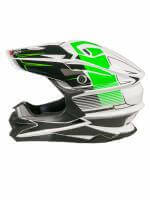 AIM Шлем кроссовый JK803 White/Green в Ростове-на-Дону
