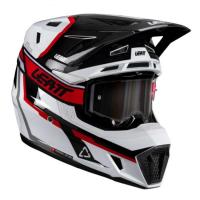 Leatt Шлем кроссовый  7.5 V26 White-Red + очки Velocity 4.5 в Ростове-на-Дону