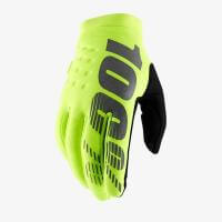 100% Мотоперчатки текстильные подростковые Brisker Youth Glove Fluo Yellow в Ростове-на-Дону
