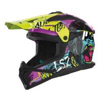 LS2 Шлем MX708 Fast II Gorilla фиолетово-желтый в Ростове-на-Дону