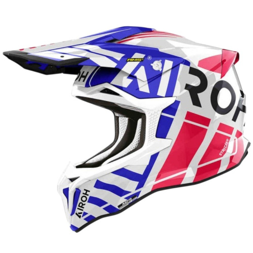 Airoh Мотошлем Strycker Brave Blue/Red Gloss в Ростове-на-Дону