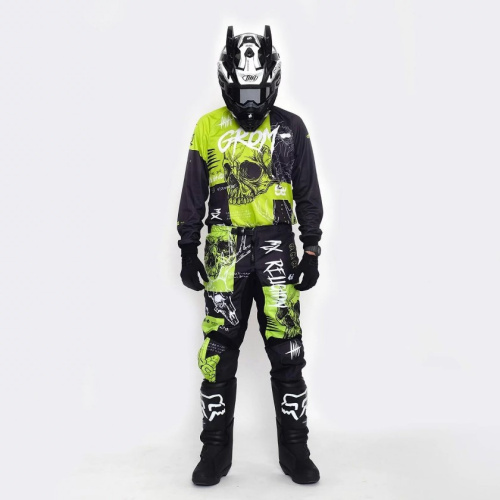 Grom Штаны кроссовые MX Religion lime в Ростове-на-Дону