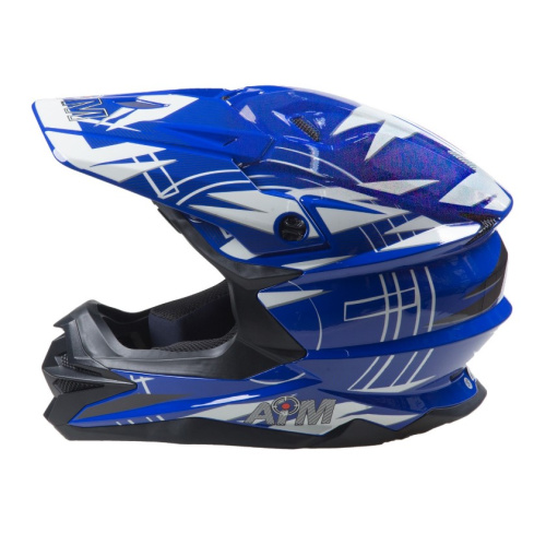 AiM Шлем кроссовый JK803S Blue/White в Ростове-на-Дону